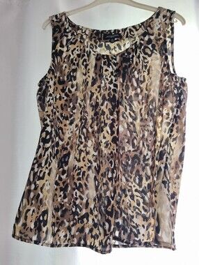 Apt. 9 Leopard-Print Sleeveless Camisole - Tan, Black